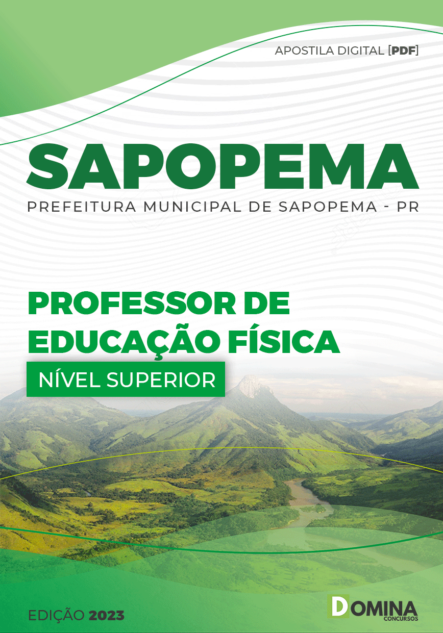Apostila Pref Sapopema PR 2023 Professor Educação Física