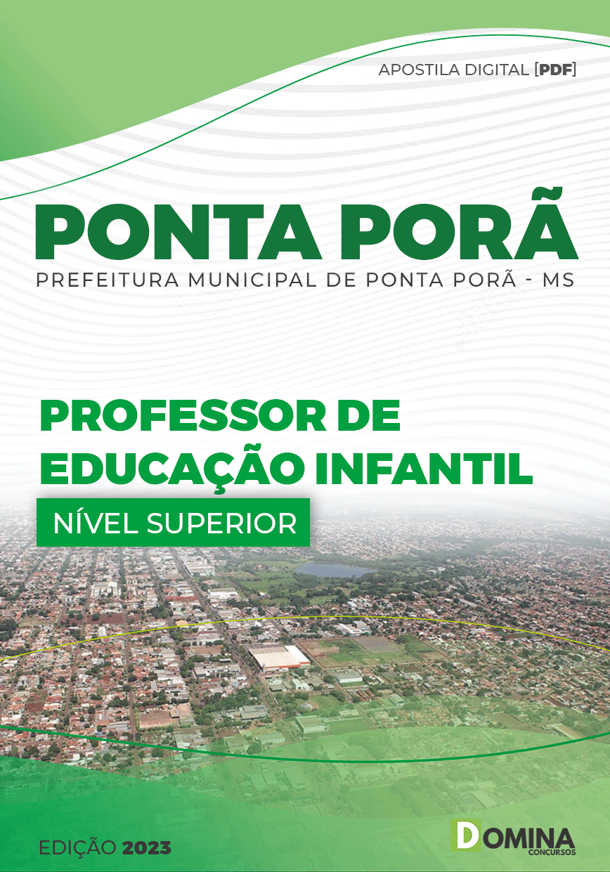 Apostila Pref Ponta Porã MG 2023 Professor Educação Infantil