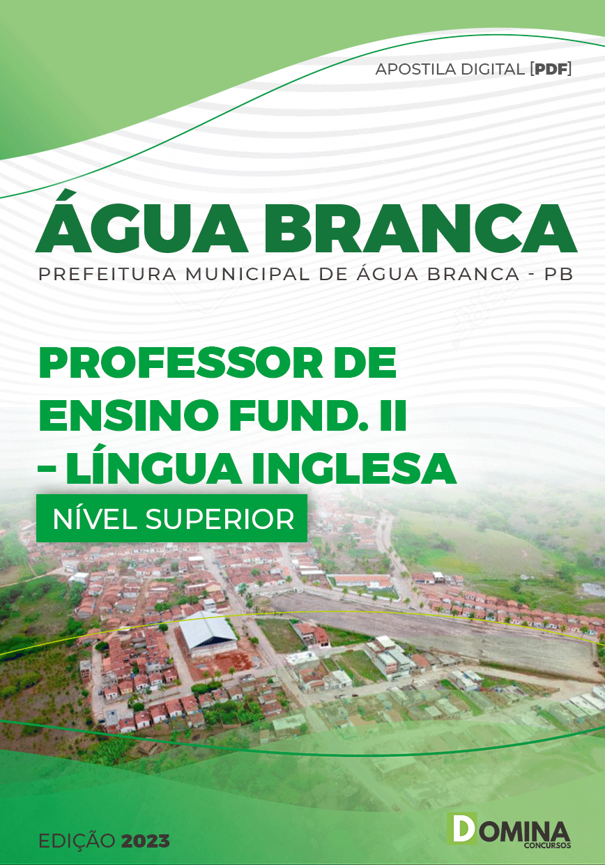 Apostila Pref Água Branca PE 2023 Professor Educ Fund II Língua Inglesa