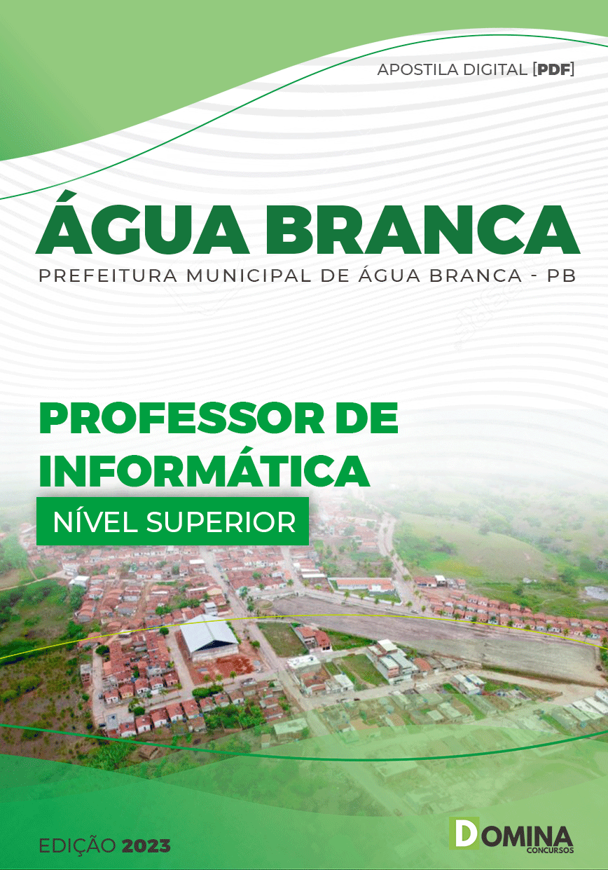 Apostila Pref Água Branca PE 2023 Professor Informática