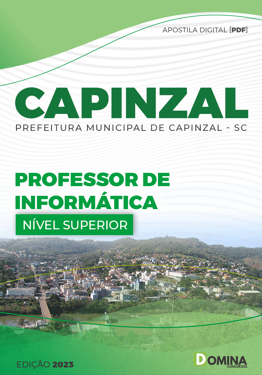 Apostila Digital Pref Capinzal SC 2022 Professor Informática