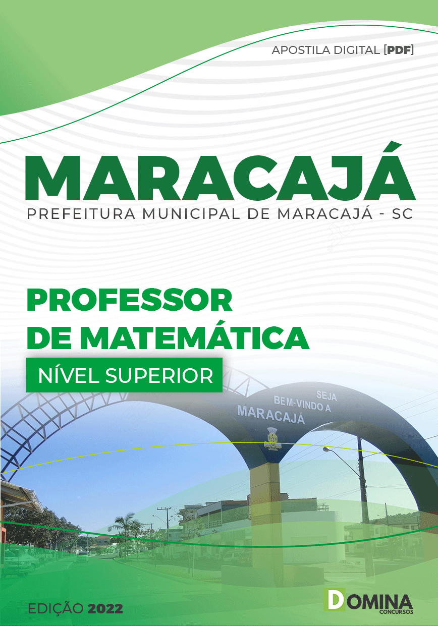 Apostila Digital Pref Maracajá SC 2022 Professor Matemática