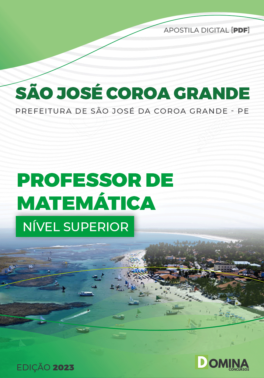 Apostila Pref São José Coroa Grande PE 2023 Professor Matemática