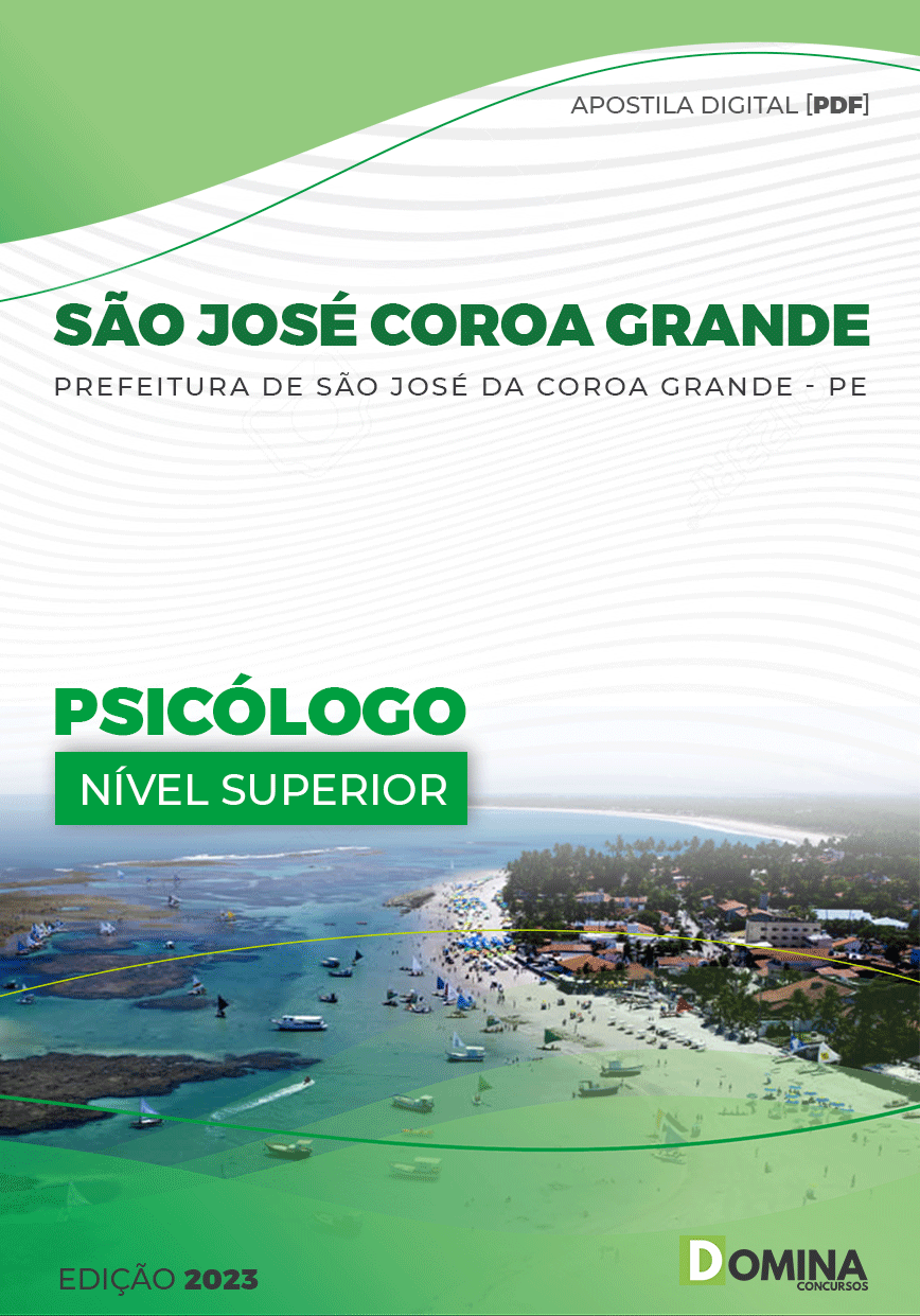 Apostila Pref São José Coroa Grande PE 2023 Psicólogo