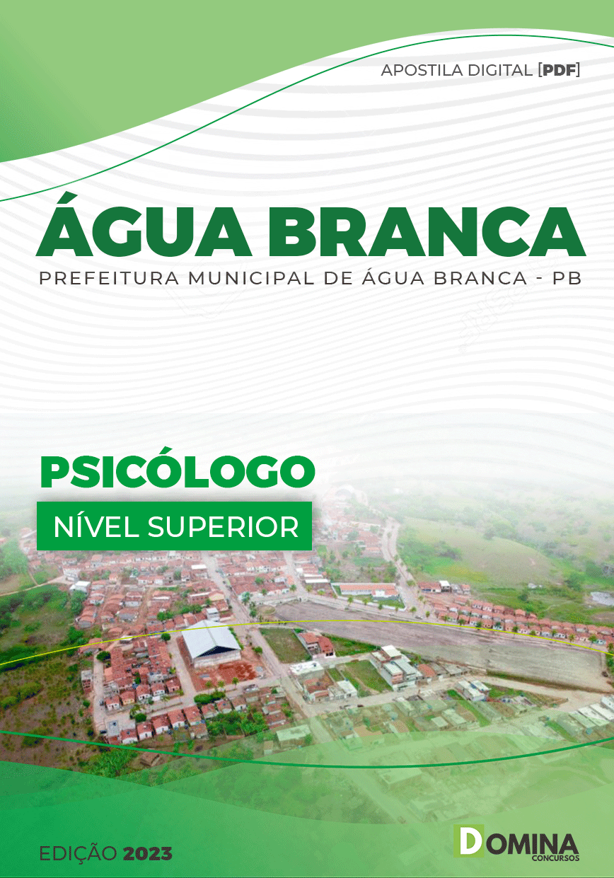 Apostila Digital Pref Água Branca PE 2023 Psicólogo