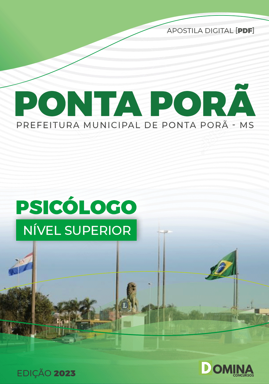 Apostila Digital Pref Ponta Porã MG 2023 Psicólogo