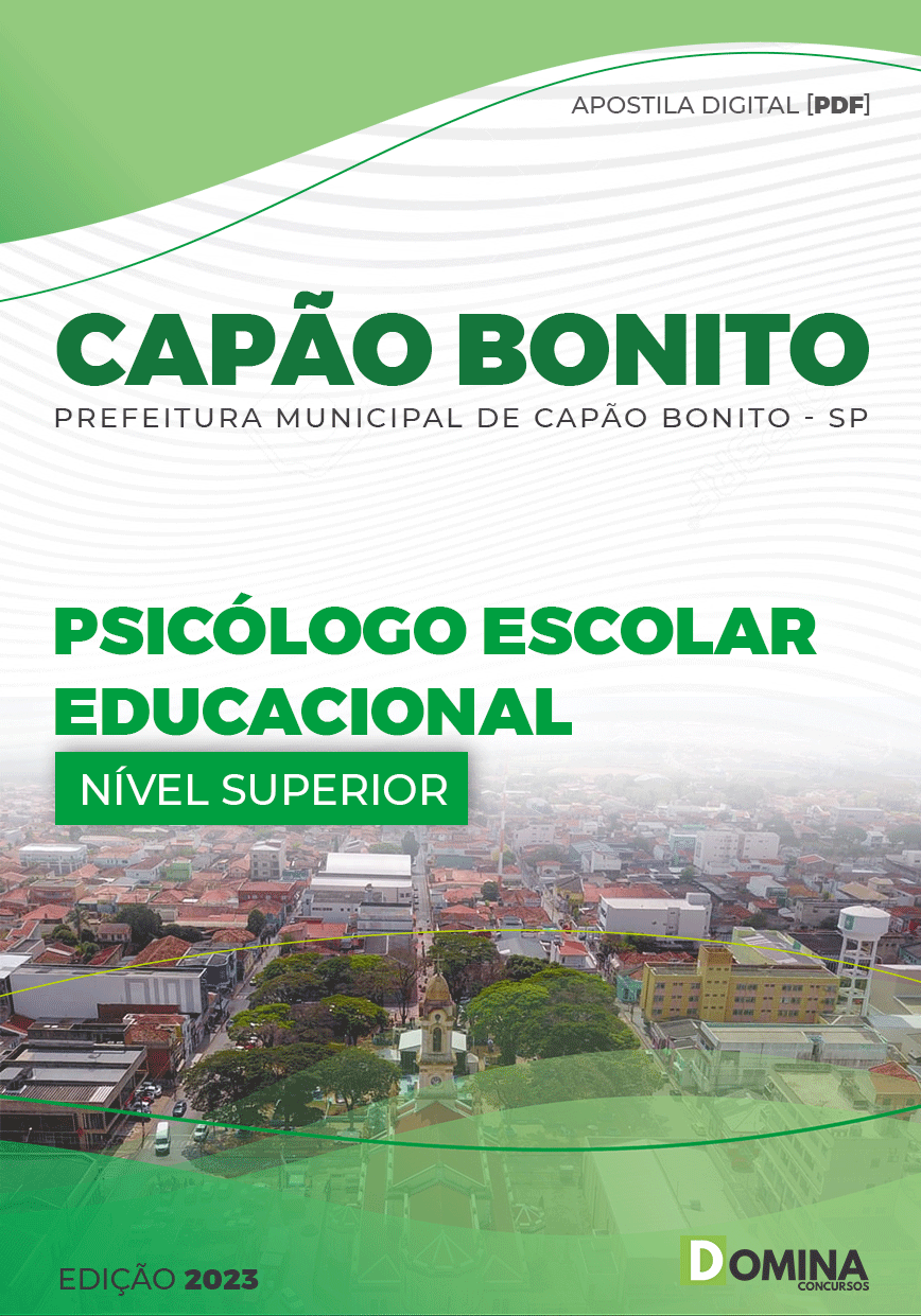Apostila Pref Capão Bonito SP 2023 Psicólogo Escolar Educacional