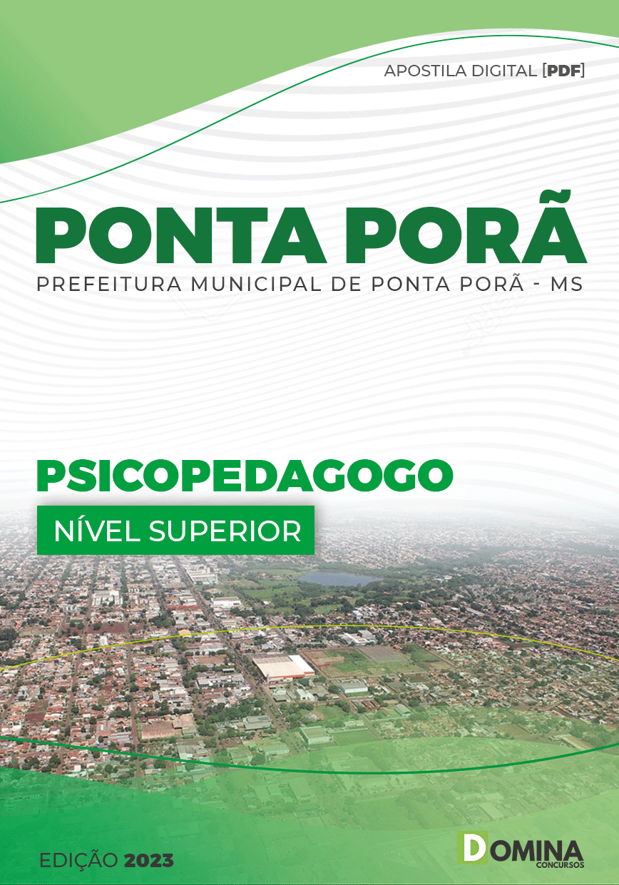 Apostila Pref Ponta Porã MG 2023 Psicopedagogo