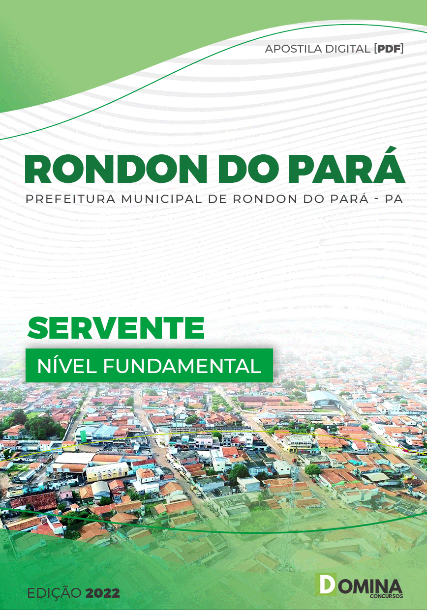 Apostila Digital Pref Rondon do Pará PA 2022 Servente