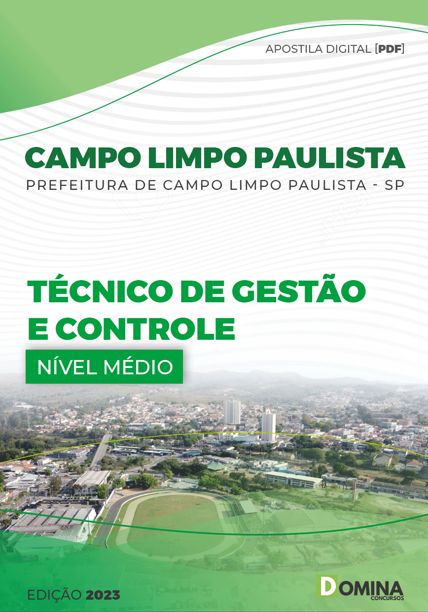 Apostila Pref Campo Limpo Paulista SP 2023 Técnico Gestão Controle