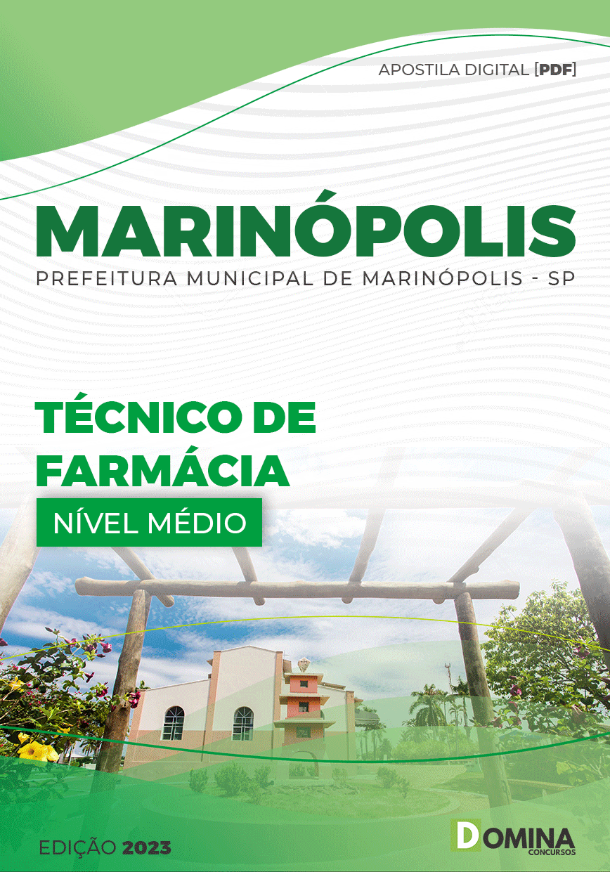 Apostila Digital Pref Marinópolis SP 2023 Técnico Farmácia