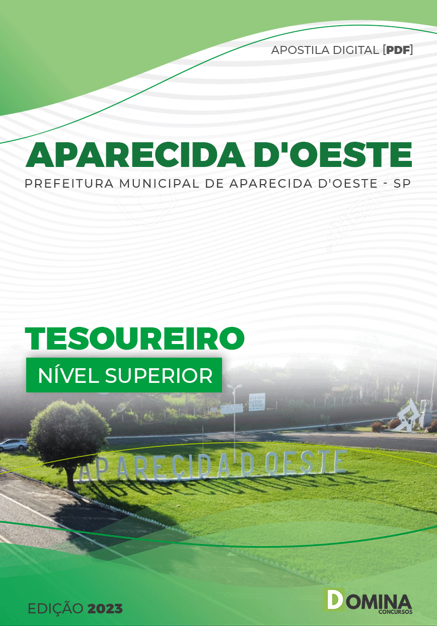 Apostila Pref Aparecida D’Oeste SP 2023 Tesoureiro