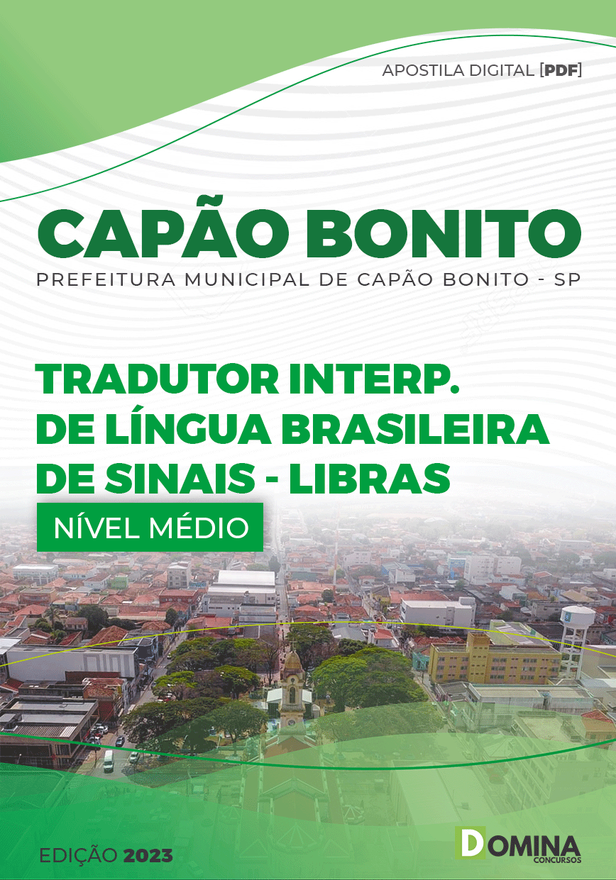 Apostila Pref Capão Bonito SP 2023 Tradutor Intérprete Libras