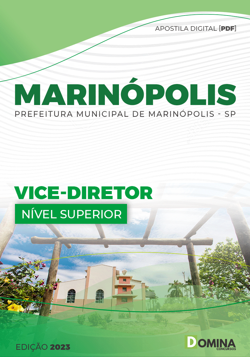 Apostila Digital Pref Marinópolis SP 2023 Vice Diretor