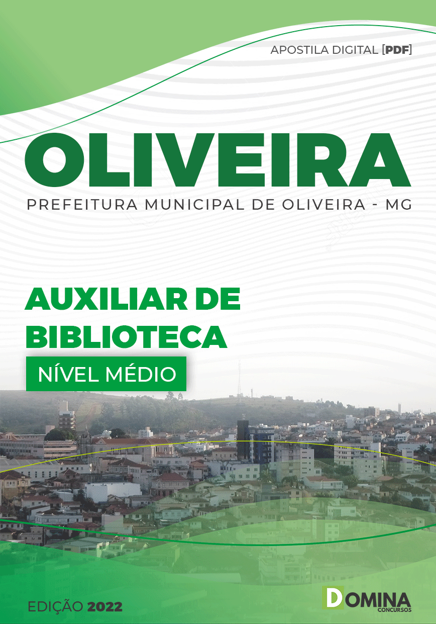 Apostila Concurso Pref Oliveira MG 2022 Auxiliar Biblioteca