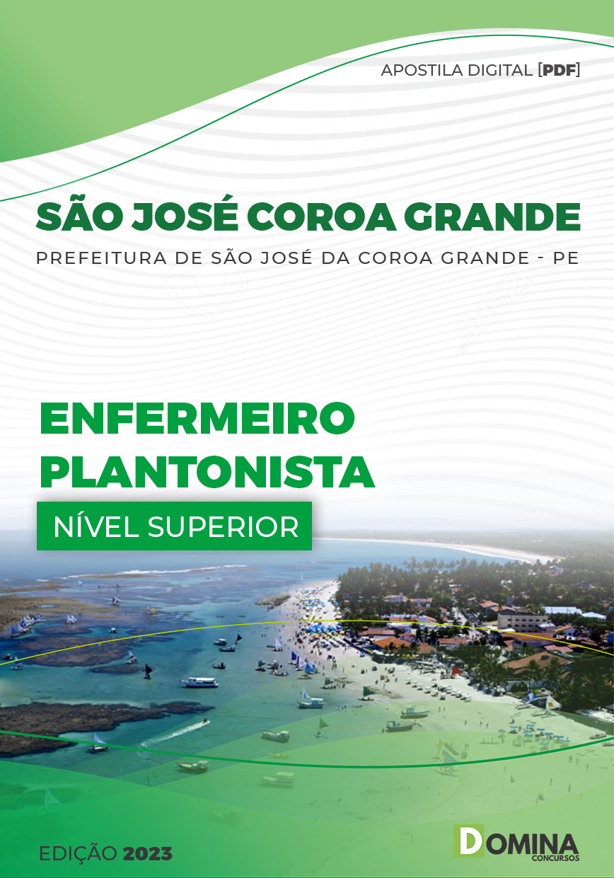 Apostila Pref São José Coroa Grande PE 2023 Enfermeiro Plantonista