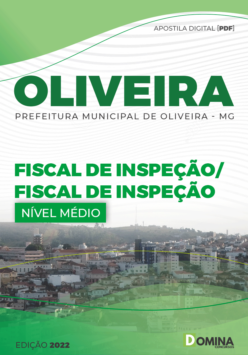 Apostila Concurso Pref Oliveira MG 2022 Fiscal Inspeção