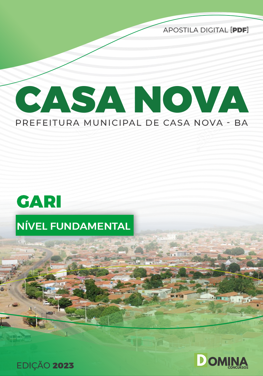 Apostila Digital Concurso Pref Casa Nova BA 2023 Gari