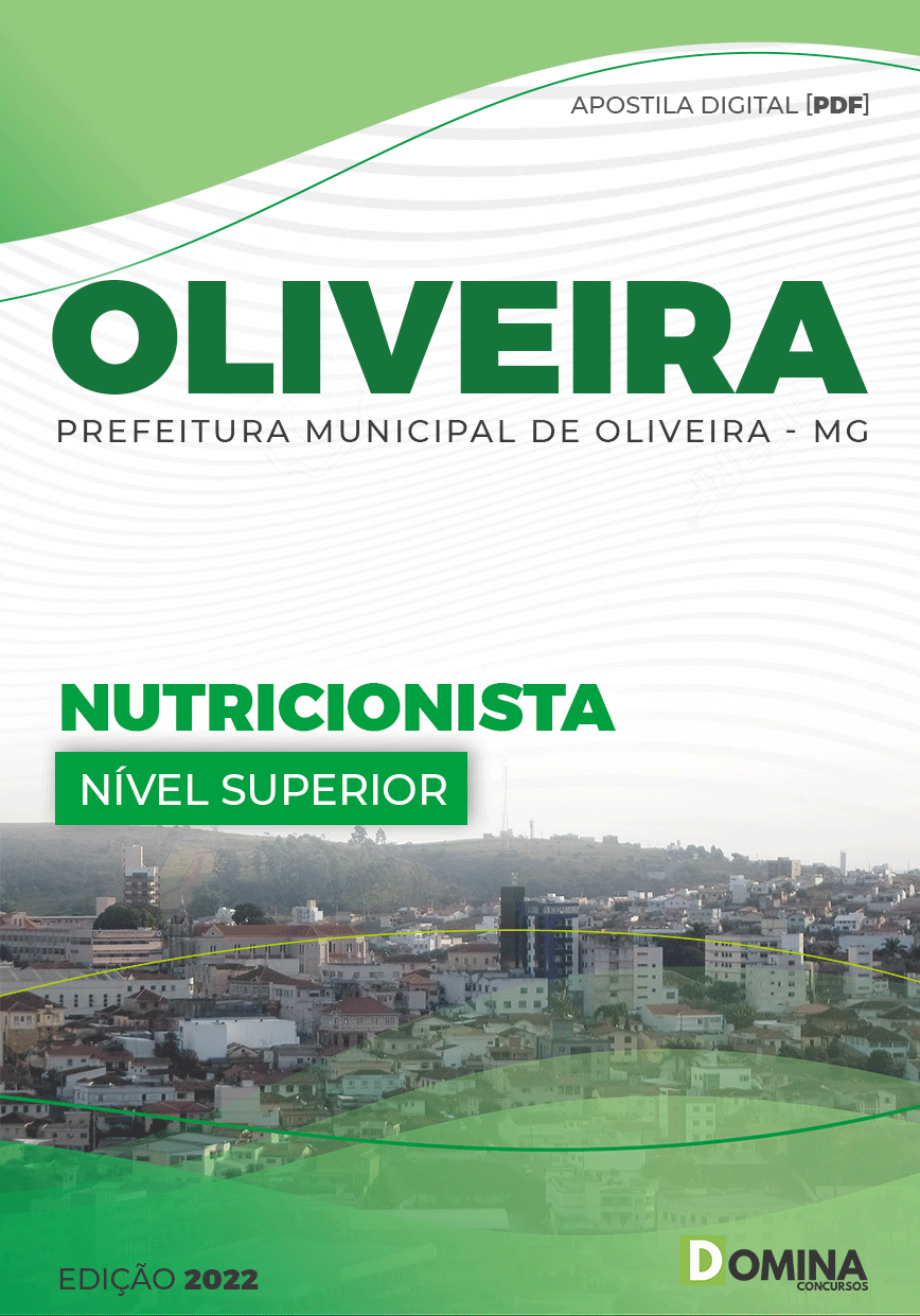 Apostila Digital Pref Oliveira MG 2022 Nutricionista