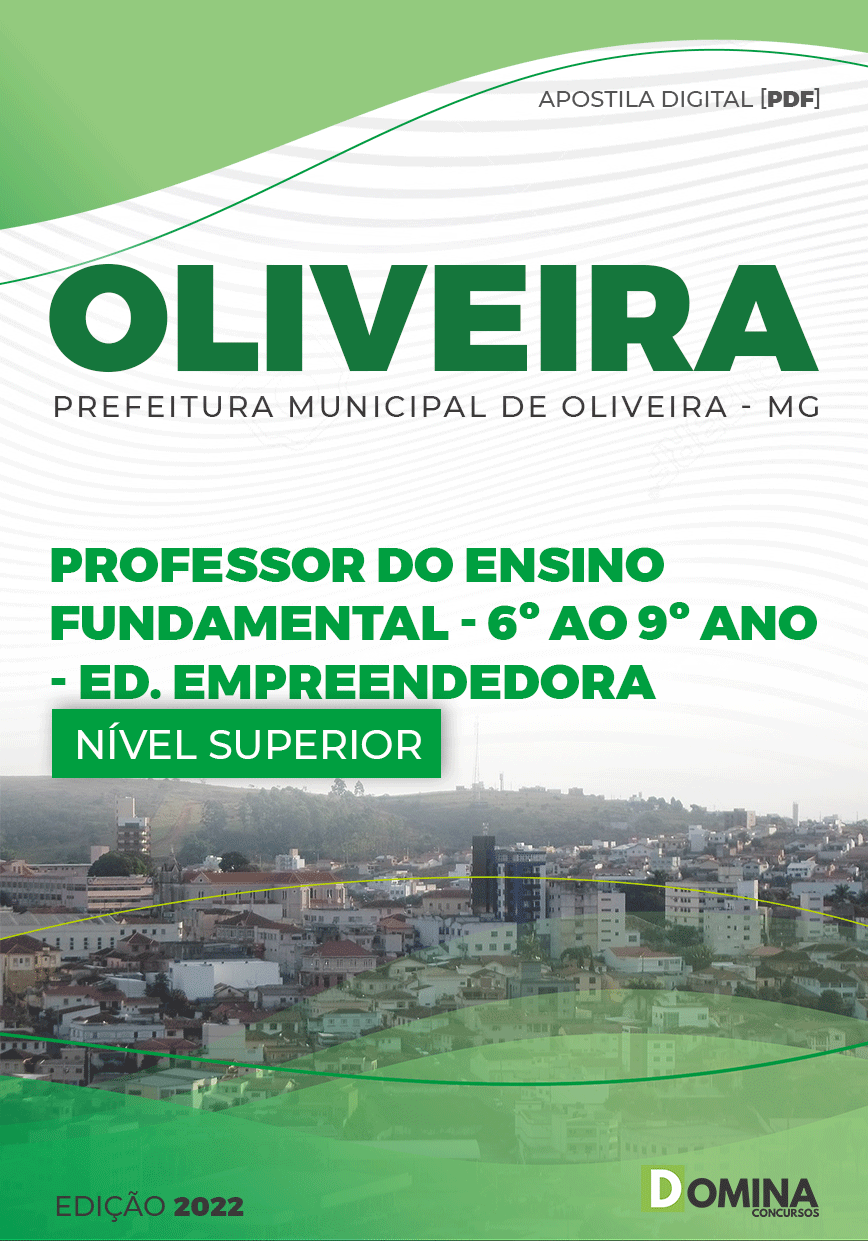 Apostila Pref Oliveira MG 2022 Professor Educação Empreendedora