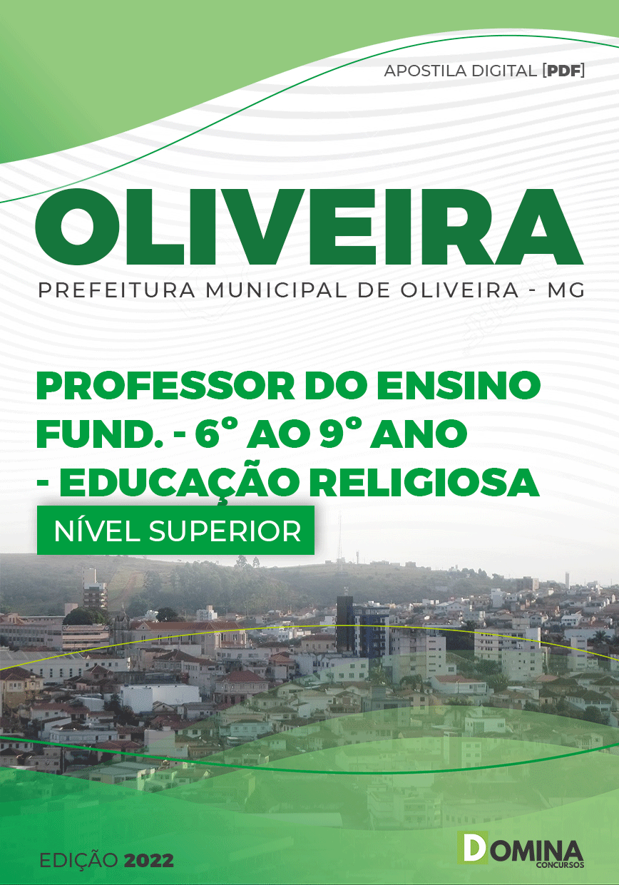 Apostila Pref Oliveira MG 2022 Professor Educação Religiosa