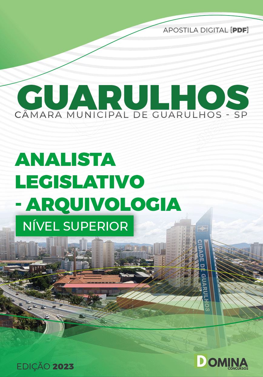 Apostila Câmara Guarulhos SP 2023 Analista Legislativo Arquivologia