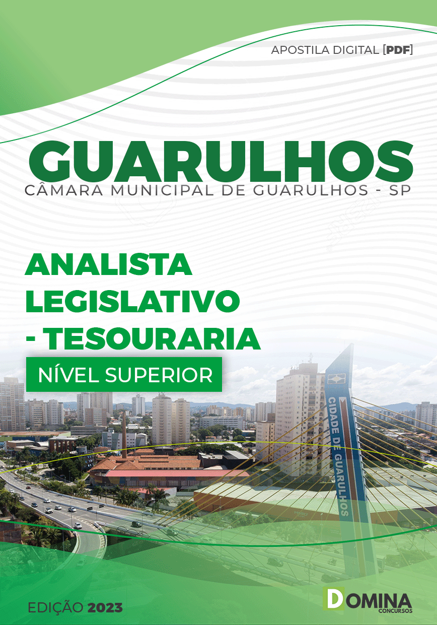 Apostila Câmara Guarulhos SP 2023 Analista Legislativo Tesouraria