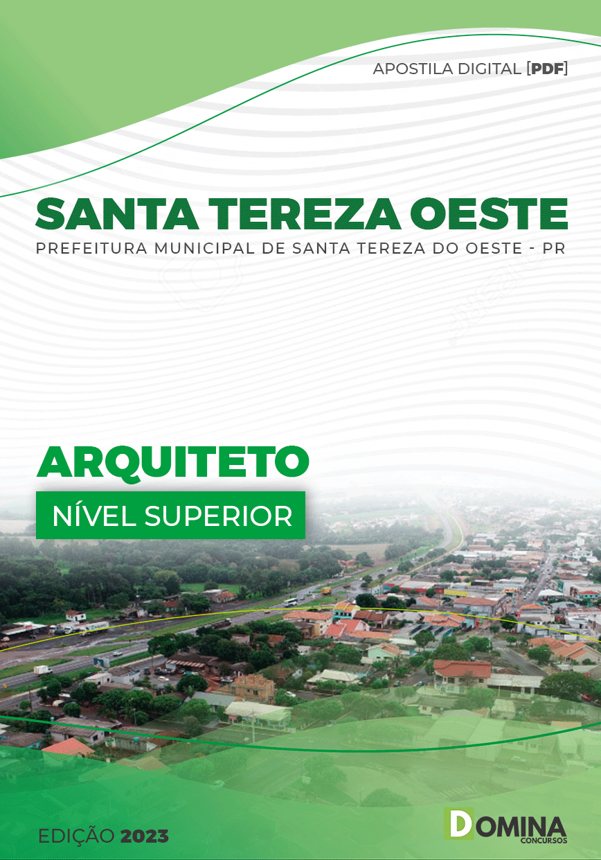 Apostila Pref Santa Tereza Oeste PR 2023 Arquiteto