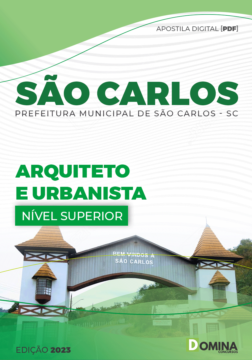 Apostila Digital Pref São Carlos SC 2023 Arquiteto Urbanista