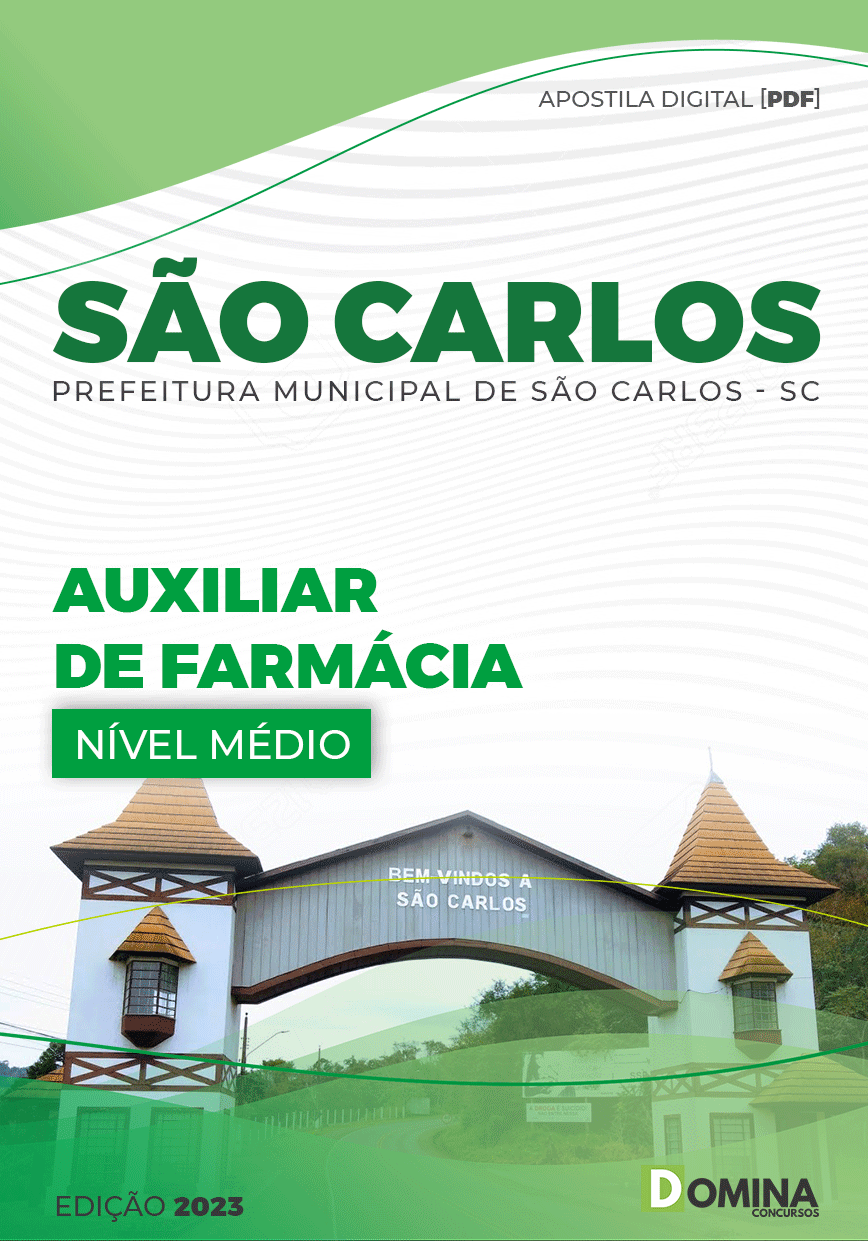 Apostila Pref São Carlos SC 2023 Auxiliar Farmácia