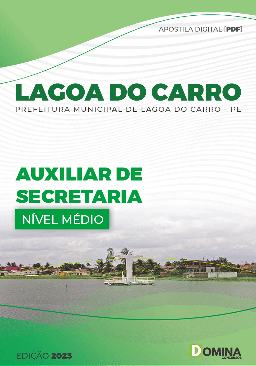 Apostila Pref Lagoa Carro PE 2023 Auxiliar Secretaria
