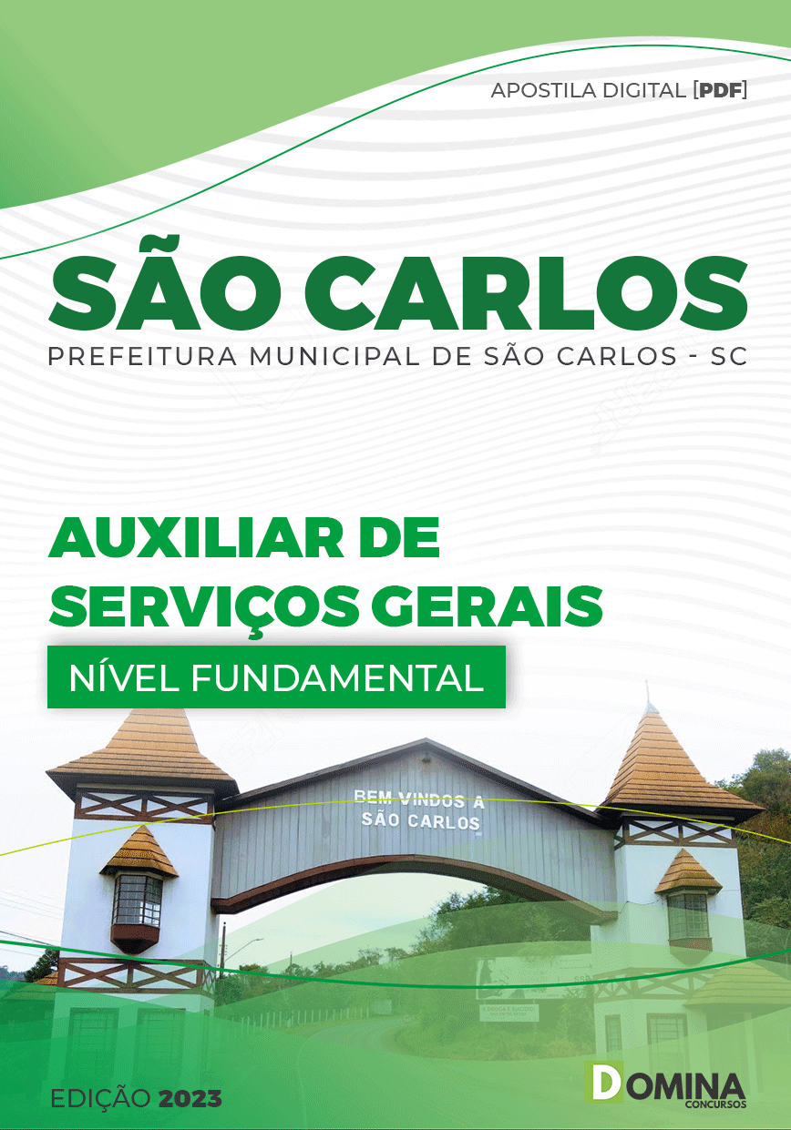 Apostila Pref São Carlos SC 2023 Auxiliar Serviços Gerais