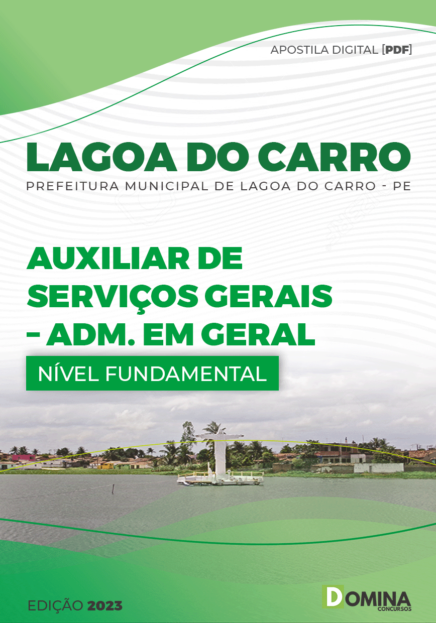 Apostila Pref Lagoa Carro PE 2023 Auxiliar Serviços Gerais