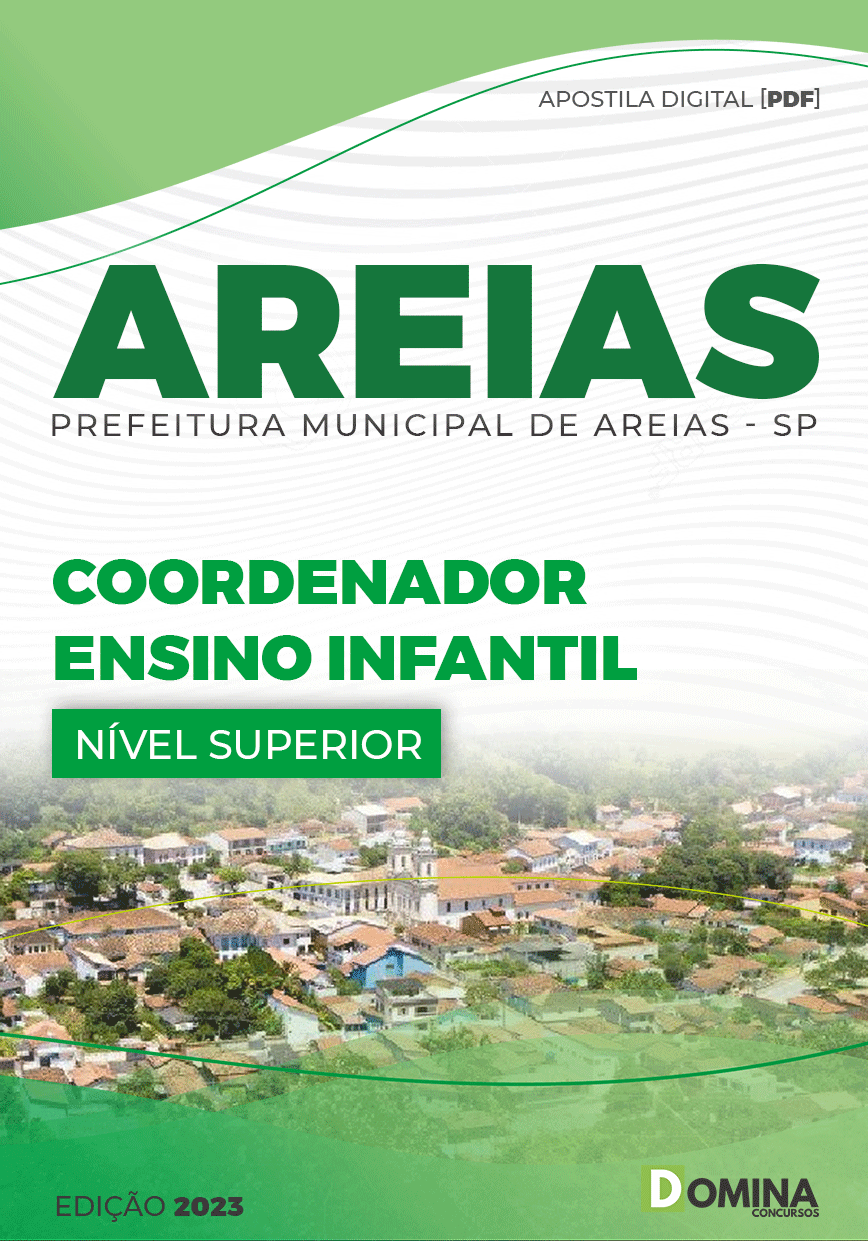 Apostila Pref Areias SP 2023 Coordenador Ensino Infantil