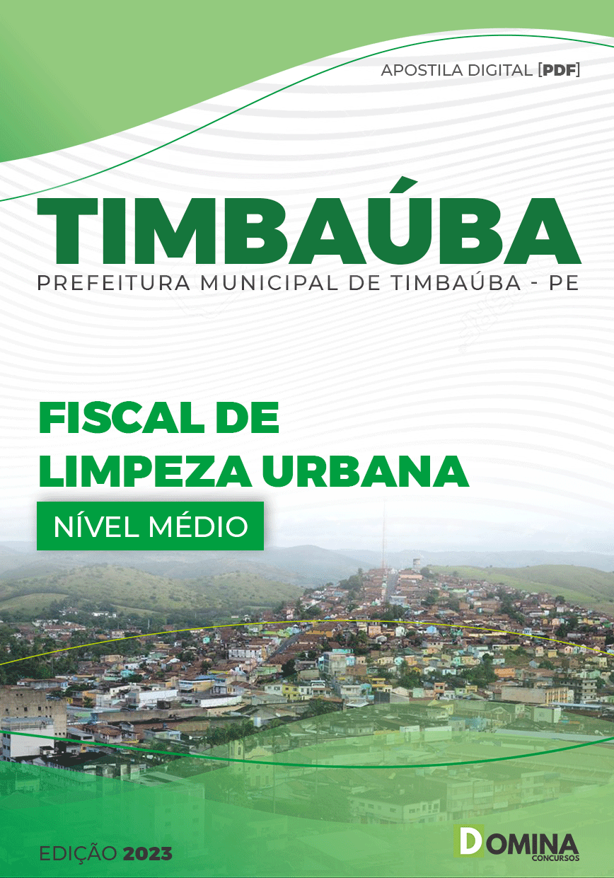 Apostila Pref Timbaúba PE 2023 Fiscal Limpeza Urbana