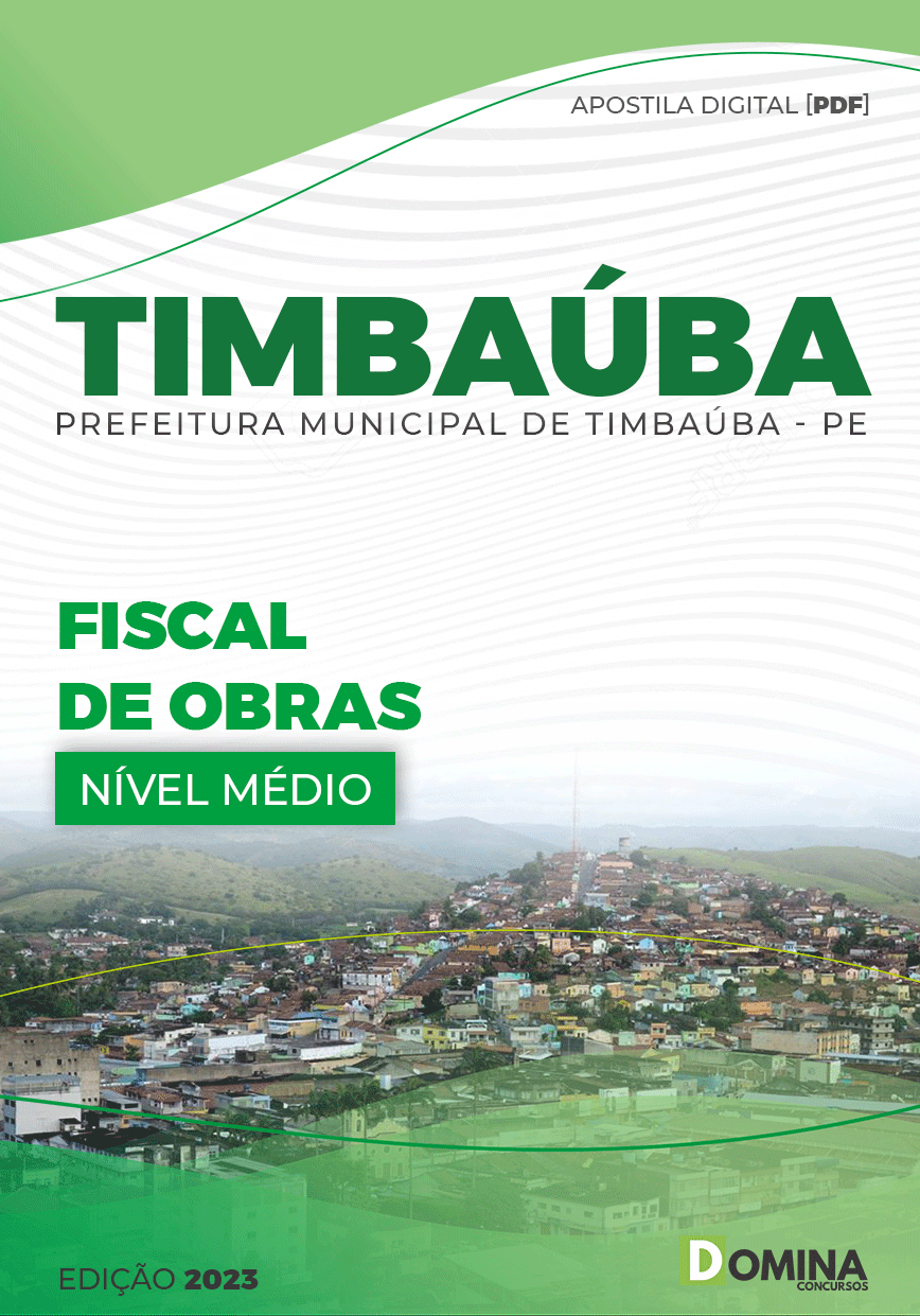 Apostila Concurso Pref Timbaúba PE 2023 Fiscal Obras