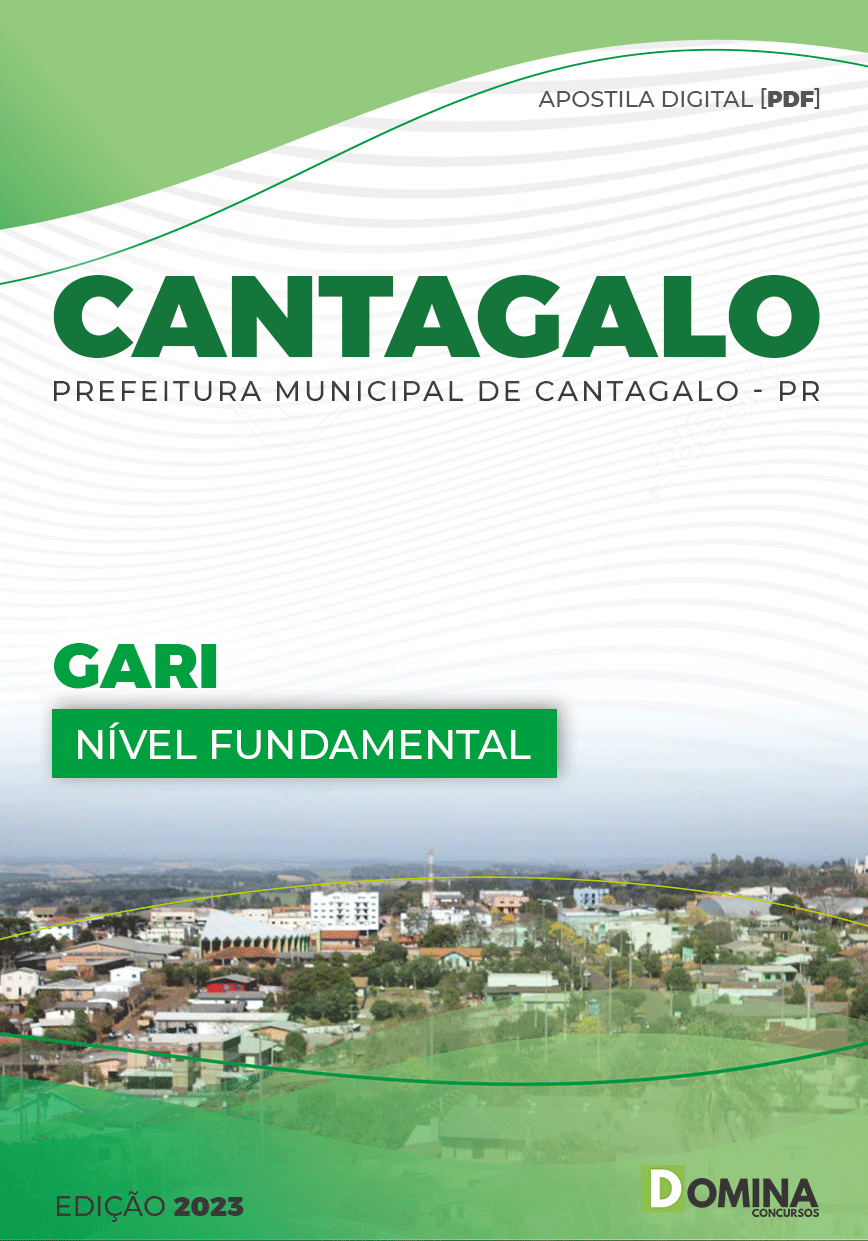 Apostila Digital Concurso Pref Cantagalo PR 2023 Gari