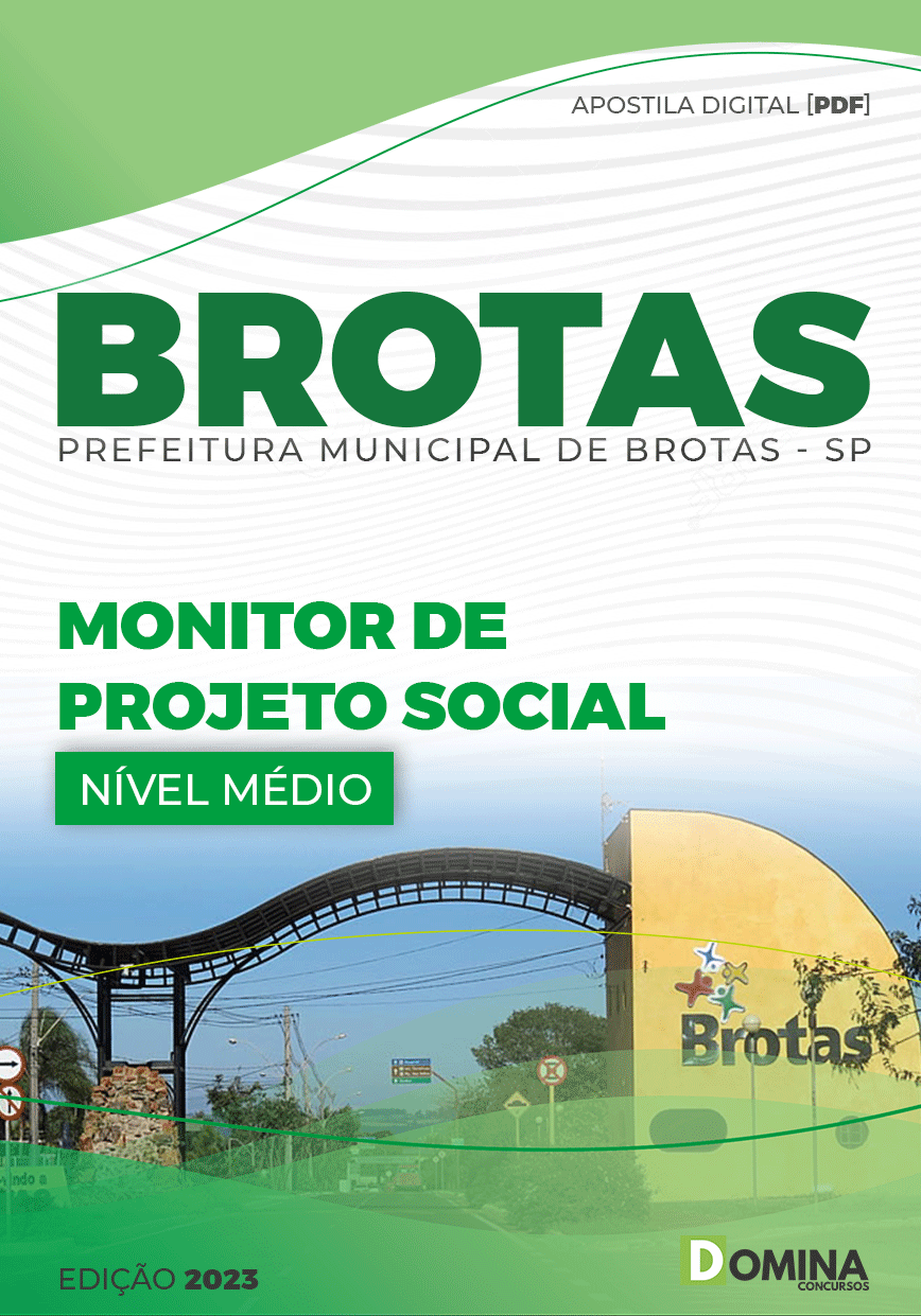 Apostila Pref Brotas SP 2023 Monitor Projeto Social
