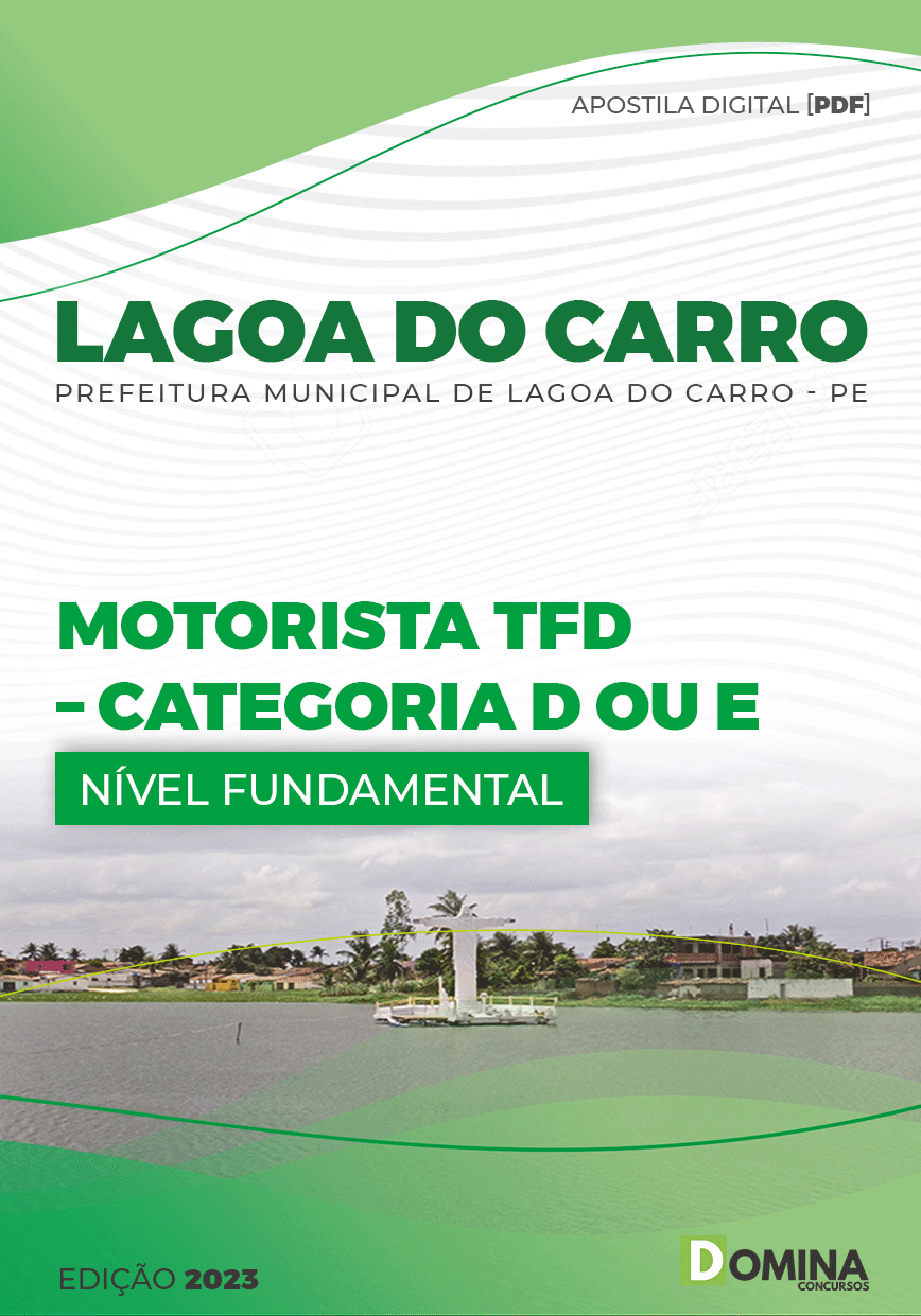 Apostila Pref Lagoa Carro PE 2023 Motorista DFT Categoria D