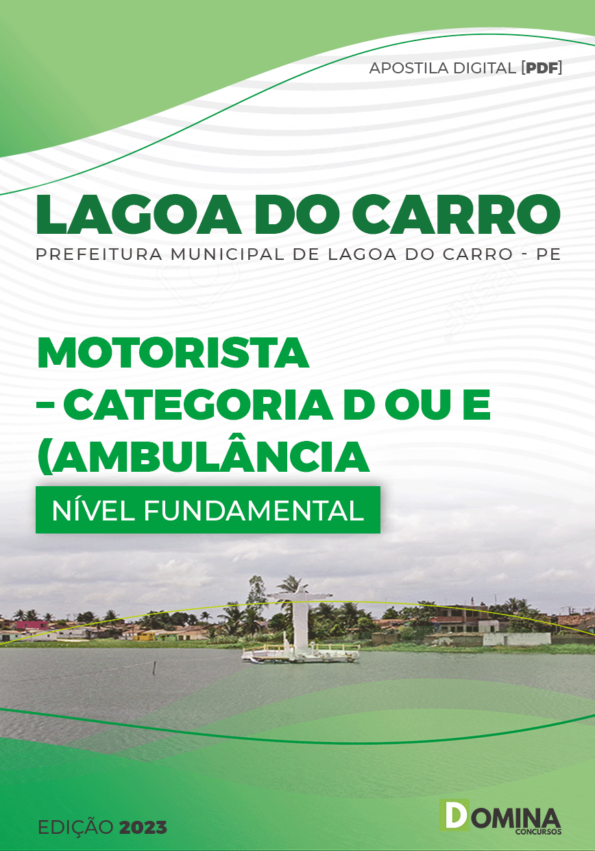Apostila Pref Lagoa Carro PE 2023 Motorista Categoria D E Ambulâcia