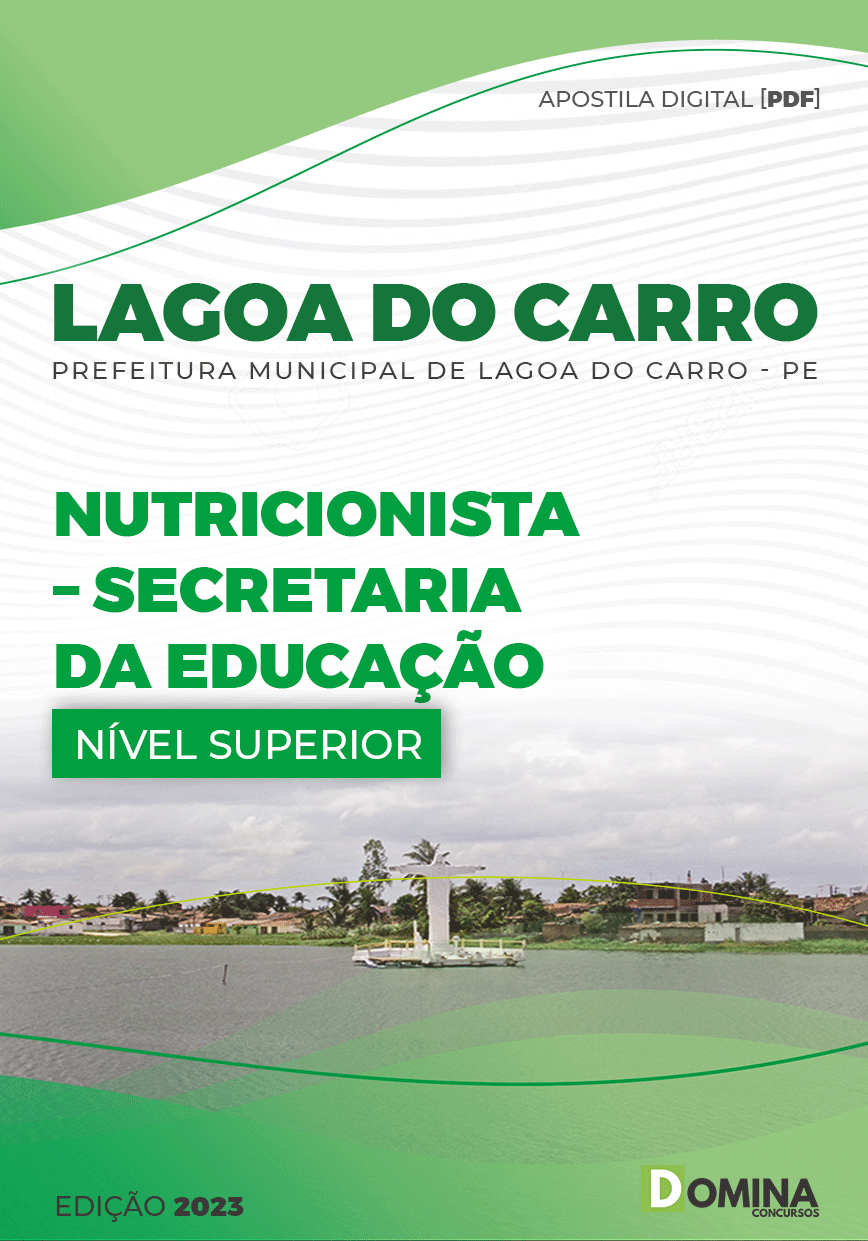 Apostila Pref Lagoa Carro PE 2023 Nutricionista Educação
