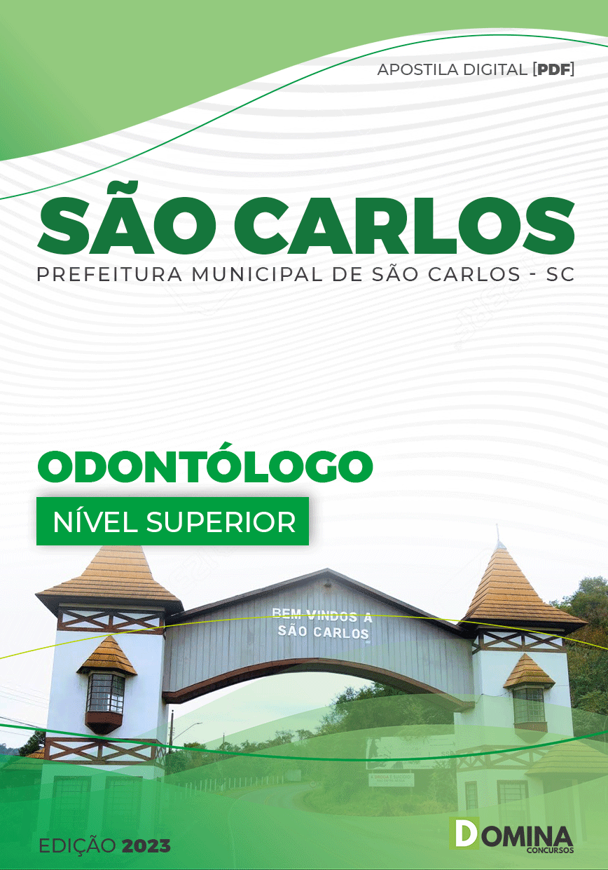 Apostila Digital Pref São Carlos SC 2023 Odontólogo