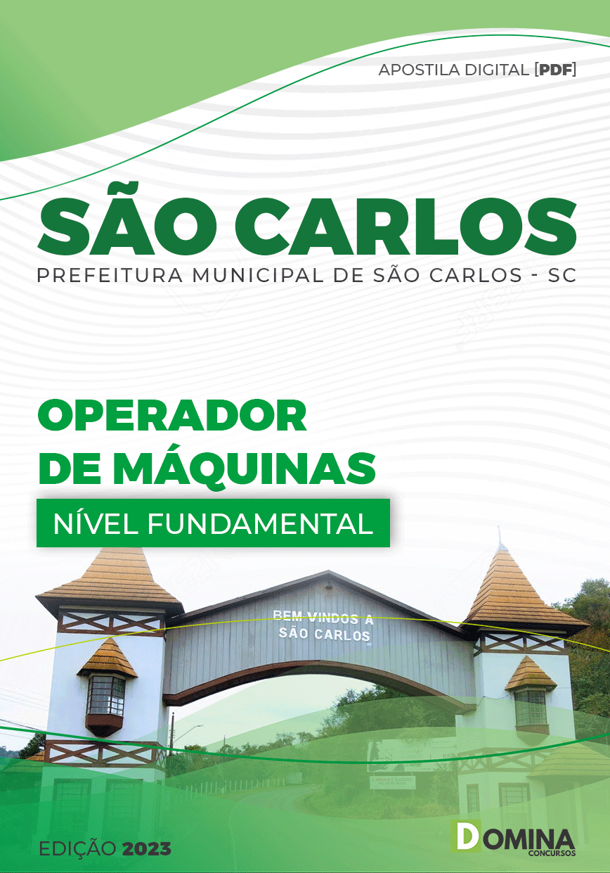 Apostila Digital Pref São Carlos SC 2023 Operador Máquinas