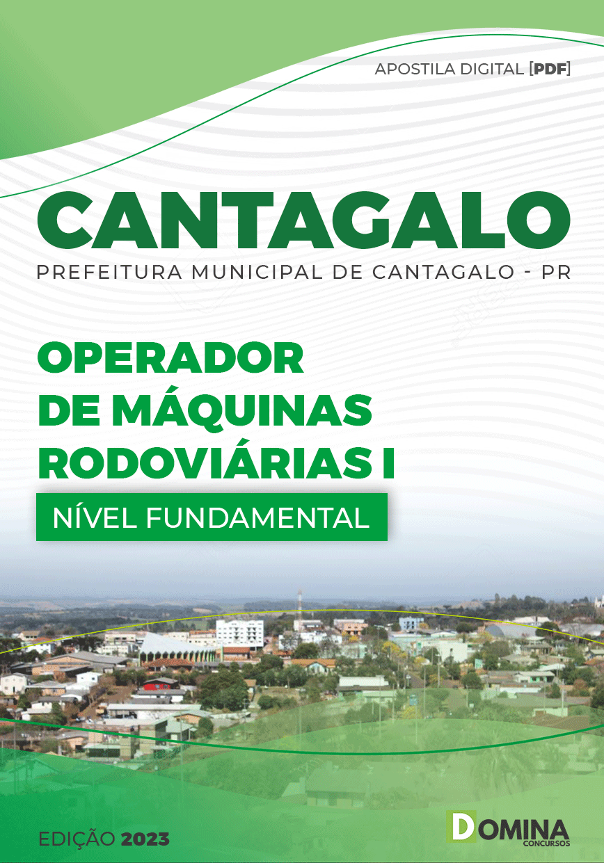 Apostila Pref Cantagalo PR 2023 Operador Máquinas Rodoviária I