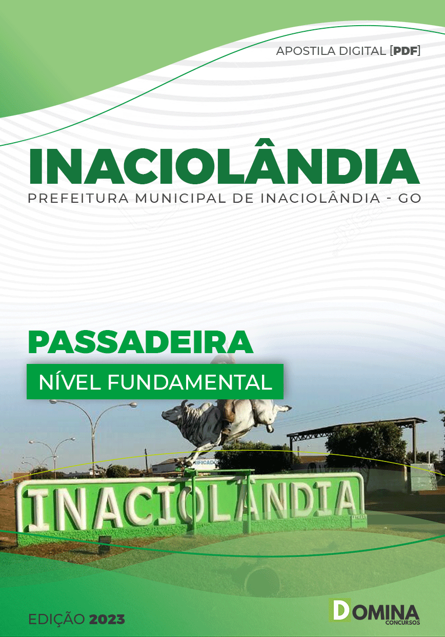 Apostila Digital Pref Inaciolândia GO 2023 Passadeira