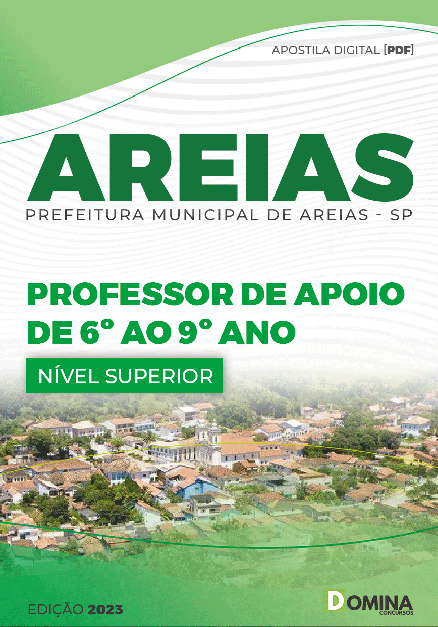 Apostila Pref Areias SP 2023 Professor Apoio 6ª ao 9ª Ano