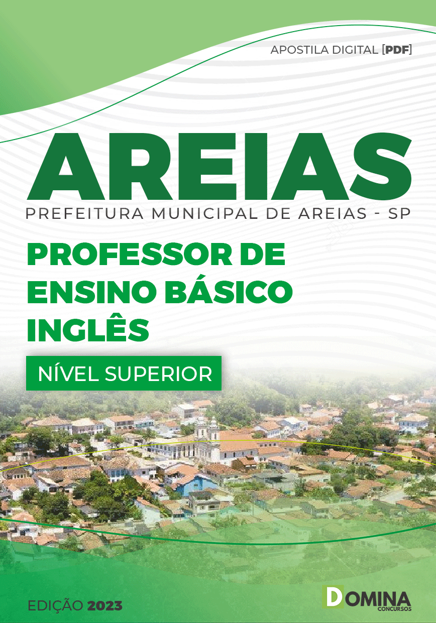 Apostila Pref Areias SP 2023 Professor Ensino Básico Inglês