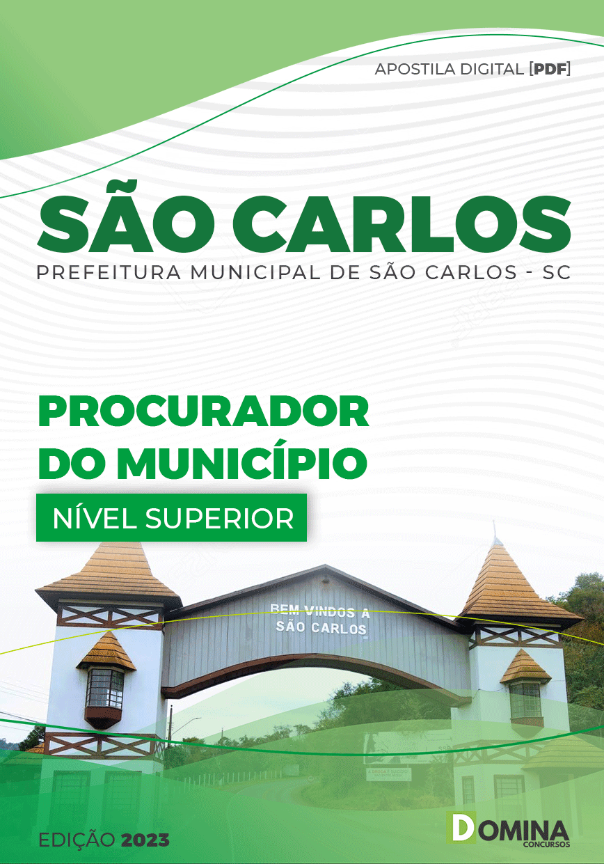 Apostila Pref São Carlos SC 2023 Procurador Município