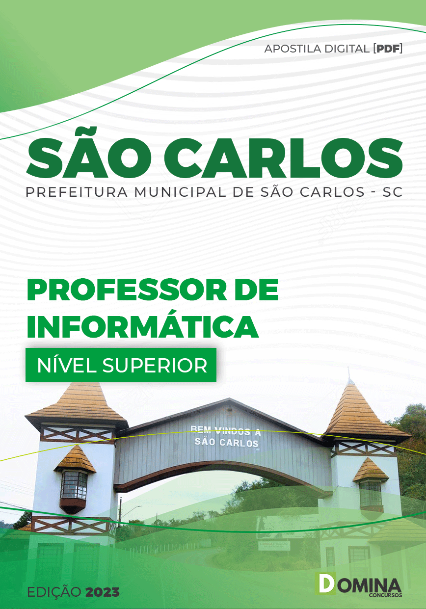 Apostila Pref São Carlos SC 2023 Professor Informática