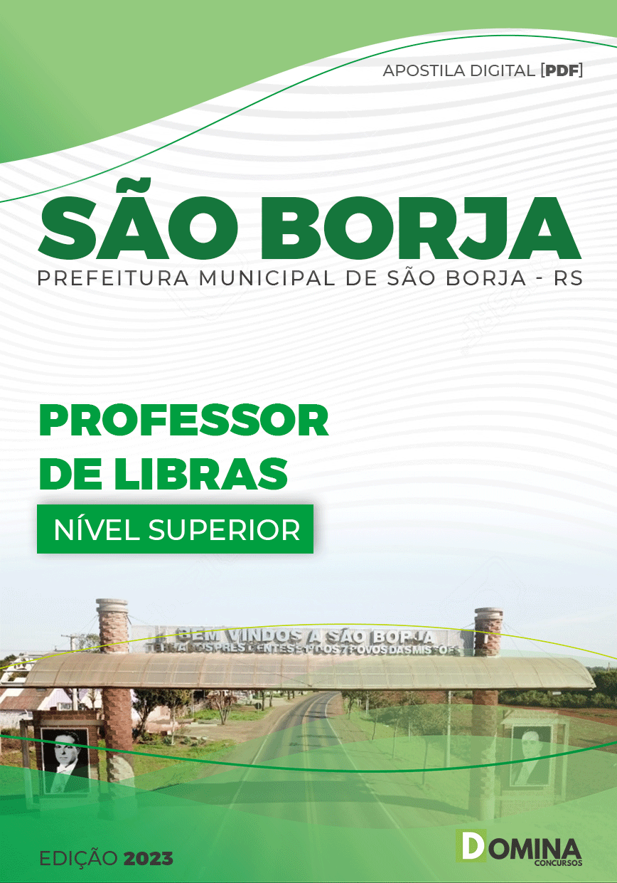 Apostila Digital Pref São Borja RS 2023 Professor Libras